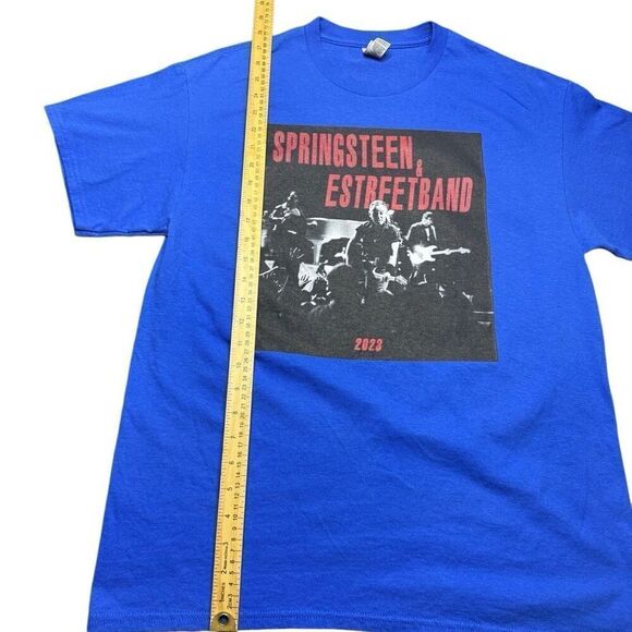 Bruce Springsteen and the Estreet Band 2023 Tour T Shirt Mens L Blue Double Side - Picture 9 of 10